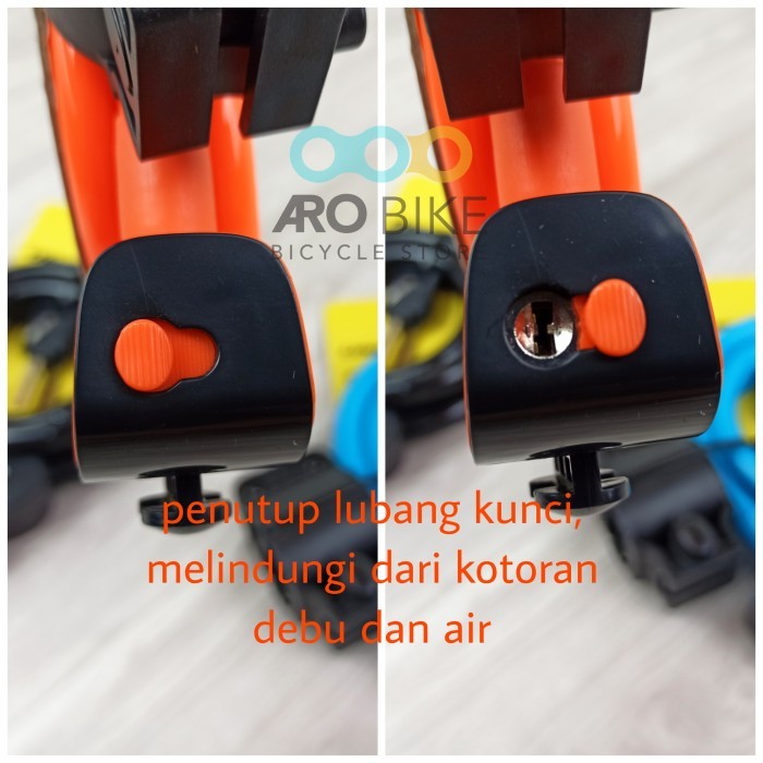 Gembok kunci pengaman sepeda helm motor United KS 515 kunci spiral