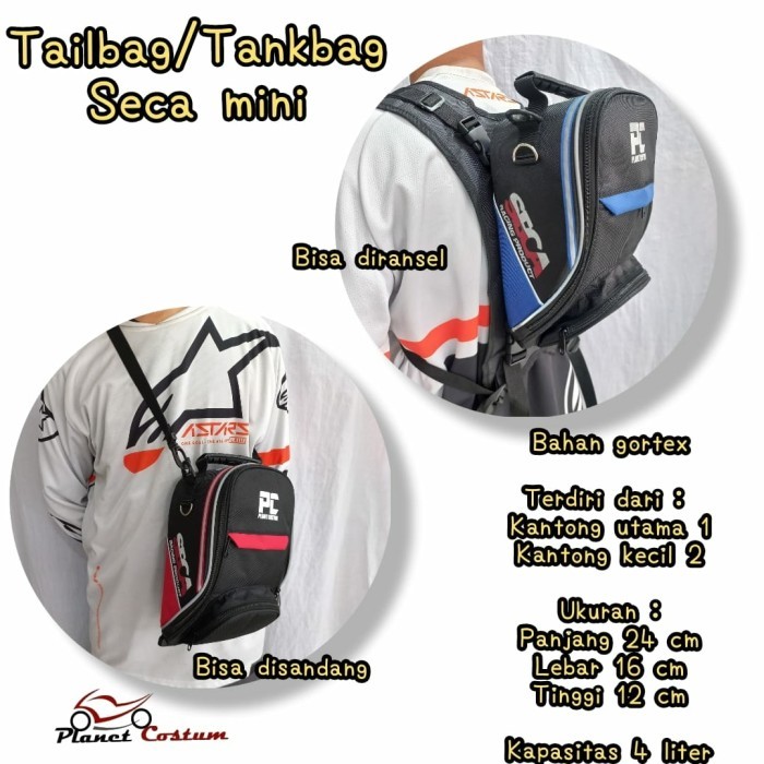 Tas Bagasi Motor Trail Motocross Touring Universal plus Cover Hujan