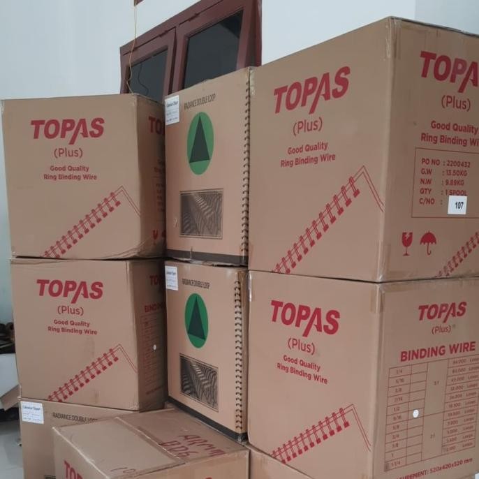 

Promo Ring Jilid Kawat 5/8 Roll Spool Pitch 2:1 16mm TOPAS O BINDING WIRE COD