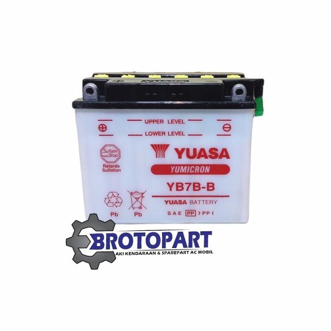 Promo Aki Accu Basah Yuasa YB7B B/GM7B 4B Motor Honda Tiger 2000, Tiger Revo COD