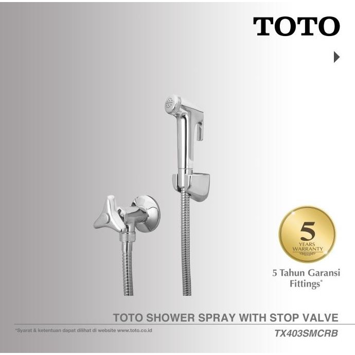 TOTO Shower Spray With Stop Valve TX403SMCRB |  Jet Shower