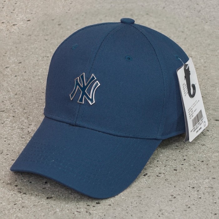 Topi NY MLB Baseball Pria Topi Logo Metal Plat Besi FULL TAG
