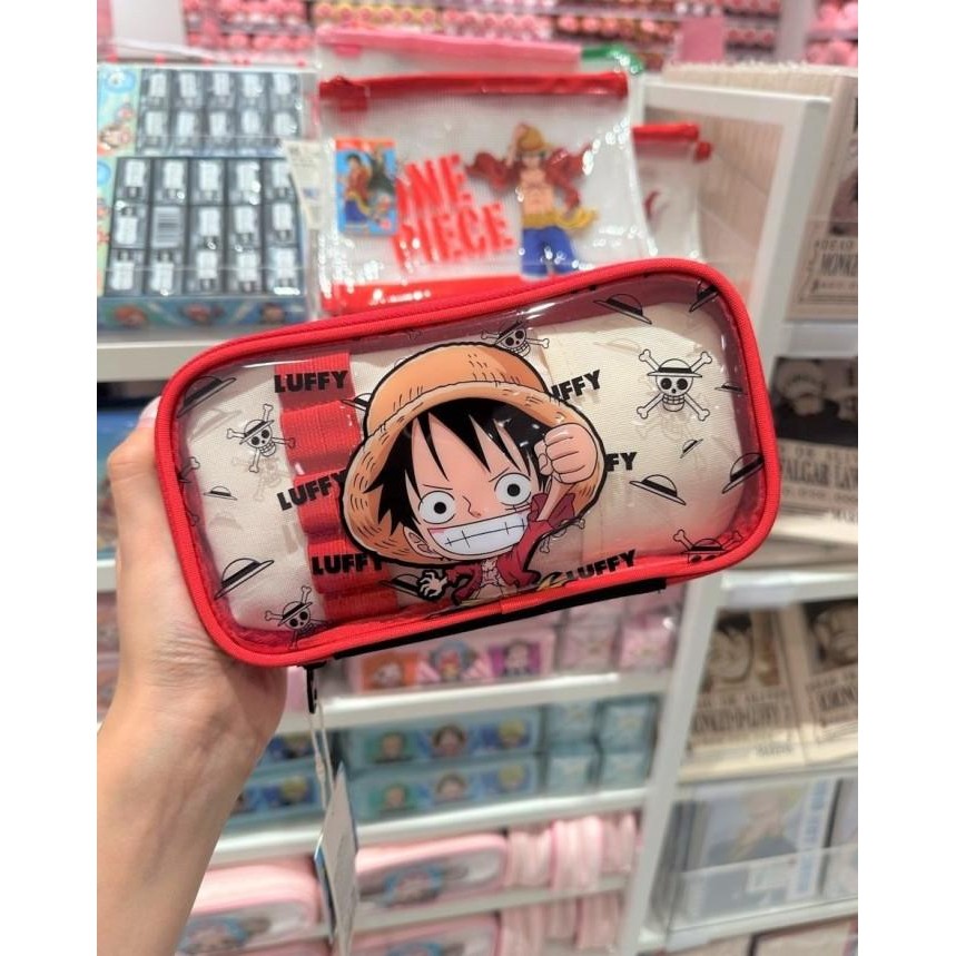 

Terlaris Miniso X One Piece Classic Collection Tempat Pensil 2 Layer 2 Motif Double-Layer Stationery Case Ready Stok
