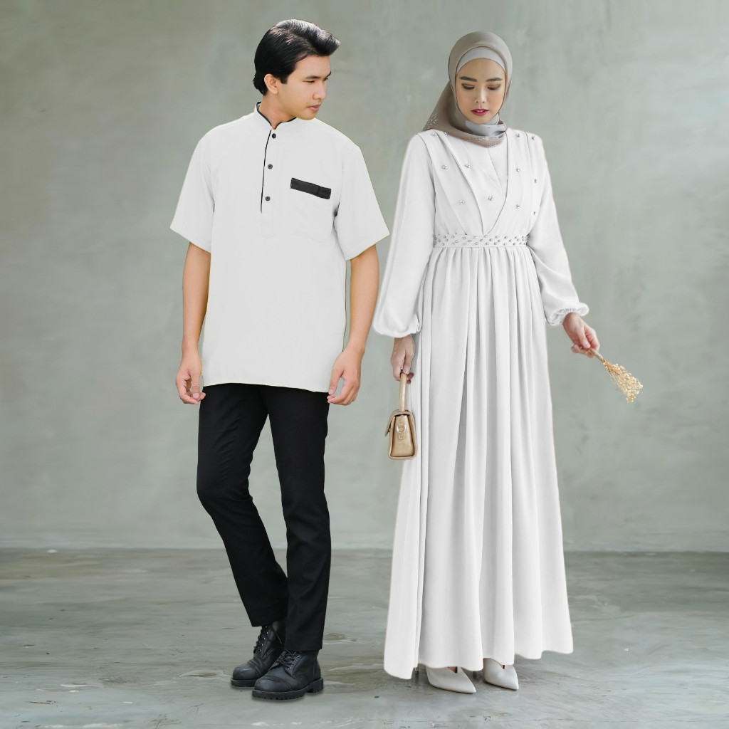 Gamis Couple Sarimbit Pria Wanita Dewasa Family Lamaran Ayah Ibu Anak Seragam Keluarga Remaja Cowok 