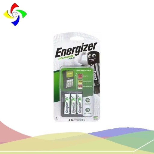 Baterai Charger Aa / Aaa + 4 Baterai Aa 2000 Mah Energizer Maxi