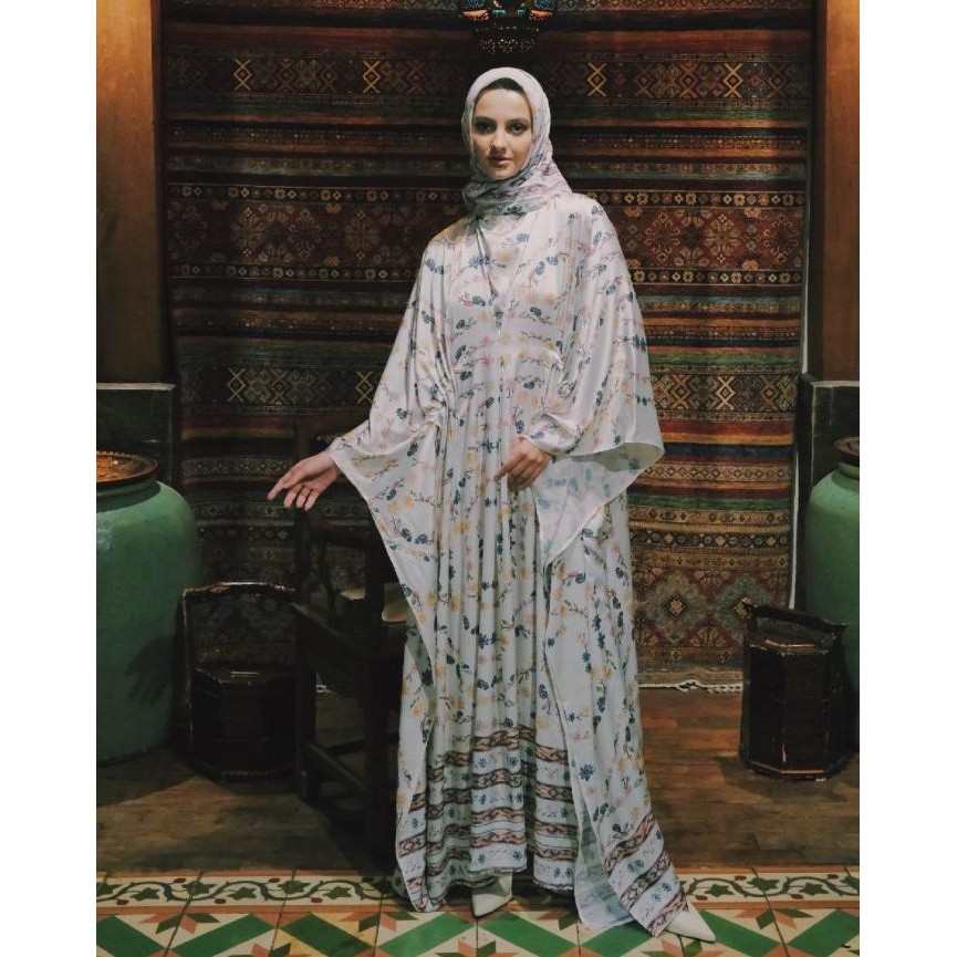 IVORY KAFTAN DIAN PELANGI STUDIO KAFTAN GAMIS LEBARAN 2025 MAXI MIDI DRESS MODEL TERBARU CASUAL LINE