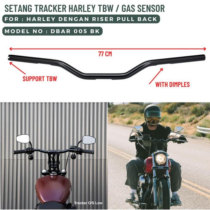 Setang Handlebar Tracker Tbw Gas Sensor Harley Dbar 005 Bk Hitam