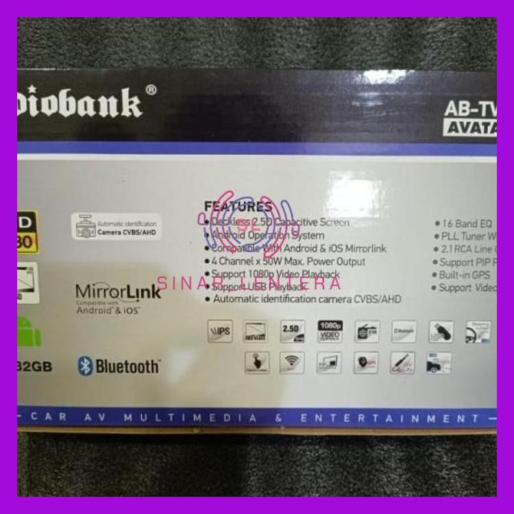 headunit android audiobank 9 inch ab-tv6912 / android 9 inch audiobank