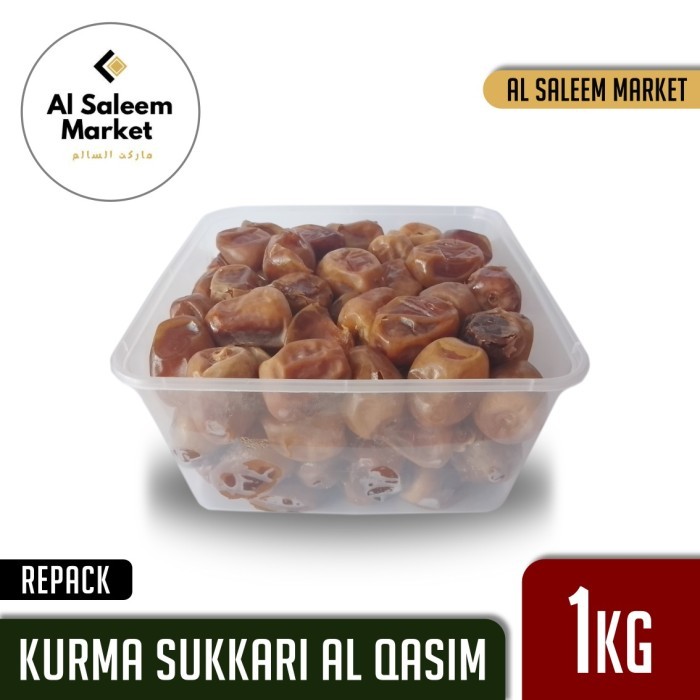 

Kurma Sukari Repack 1 kg Basah Al Qasim Sukkari Lembut Manis Asli