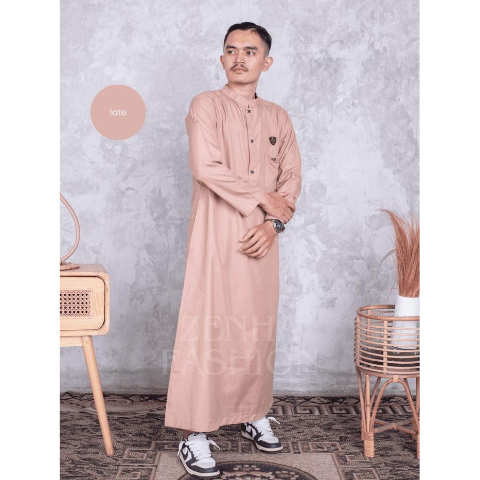 Best Seller Jubah Gamis Slimfit Pria Muslim Dewasa Lengan Panjang Jubah Premium Kancing Sultan
