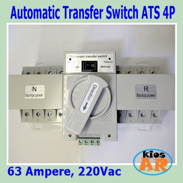Automatic Transfer Switch Ats 4P 220Vac 63A