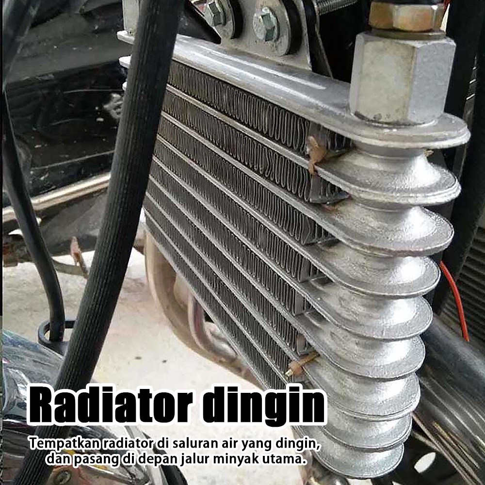 Pengganti Radiator Pendingin Oli Mesin 5 Baris Engine Oil Cooler Radiator Untuk Motor 125-250cc