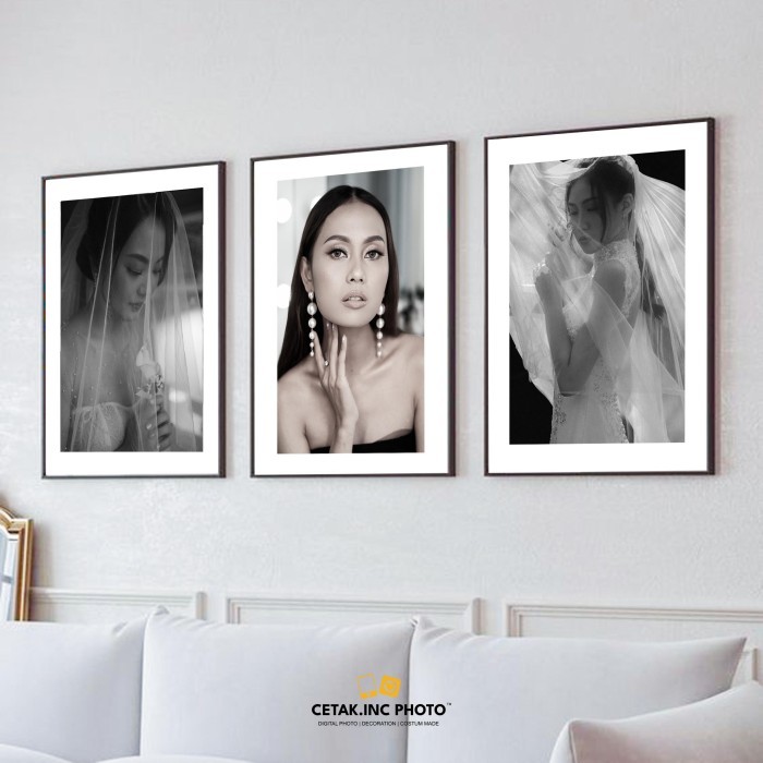Cetak Foto 12R + Frame Blok Minimalis 30X40 Cm