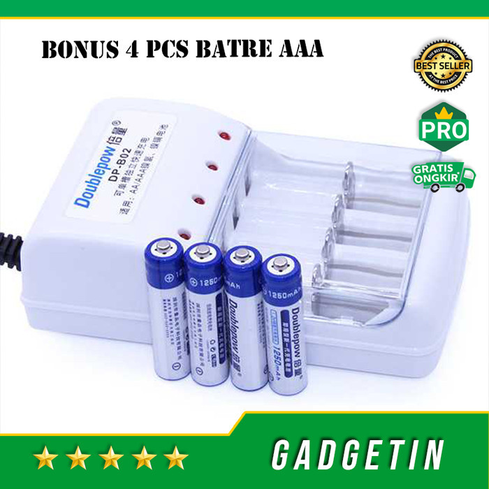 TERBATAS BATERAI AA AAA A3 RECHARGEABLE CHARGER BATERAI AAA CHARGER BATRE AAA KODE 1386