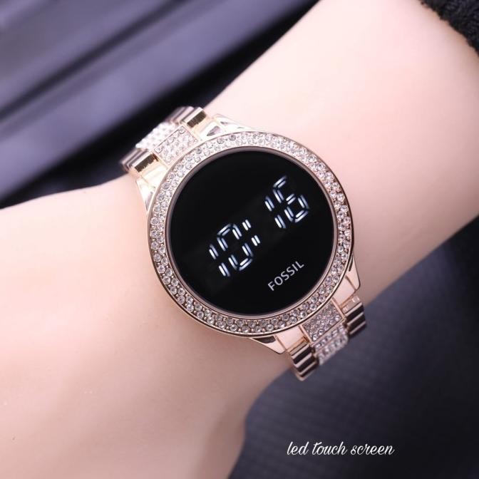 Jam tangan wanita fossil led touch screen Terlaris