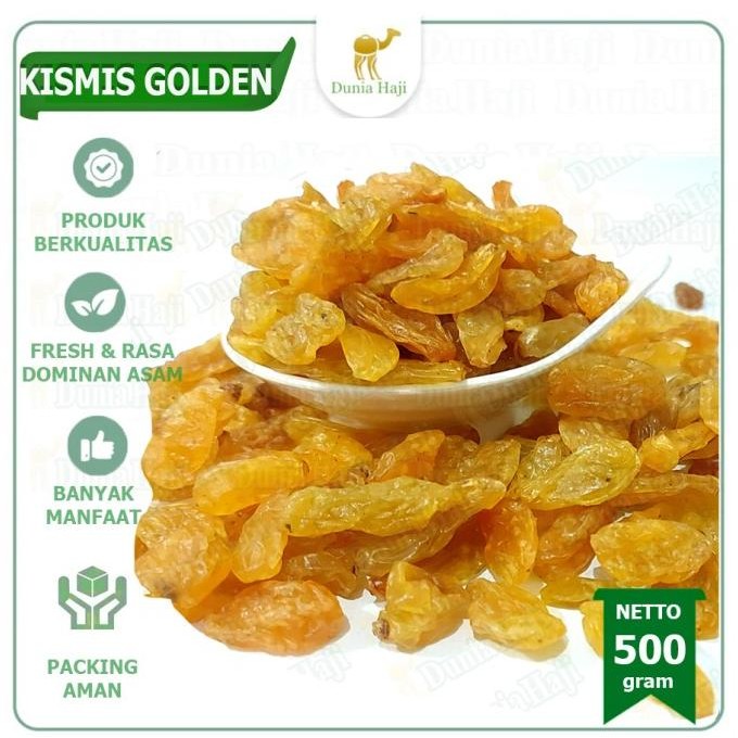 

Kismis Golden / Golden Raisin / Oleh Oleh Haji dan Umroh / 500gr the best