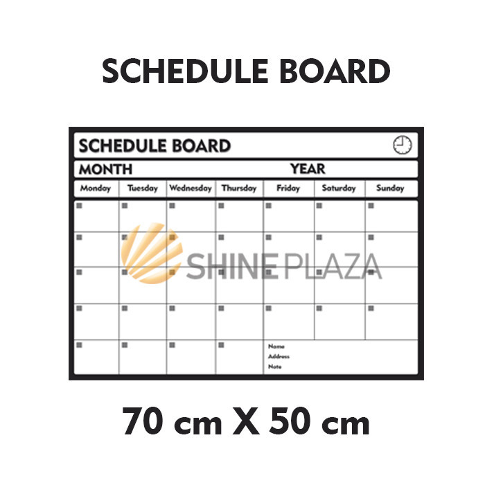 

BERGARANSI [FLASH SALE] SCHEDULE BOARD - PAPAN JADWAL KODE 302