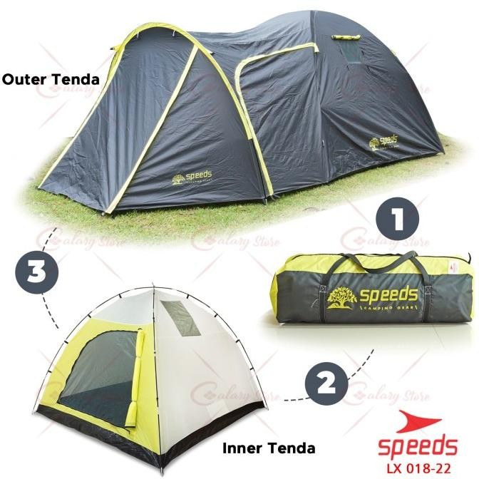 Terjangkau Speeds-Tenda Camping Dome 6 Orang Tenda Gunung Outdoor Indoor 018-22