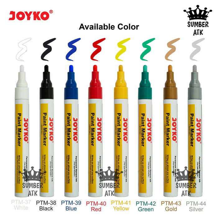 

BOOM SALE JOYKO PAINT MARKER COLOR SPIDOL CAT PERMANEN WARNA PTM-37 - 44 KODE 583
