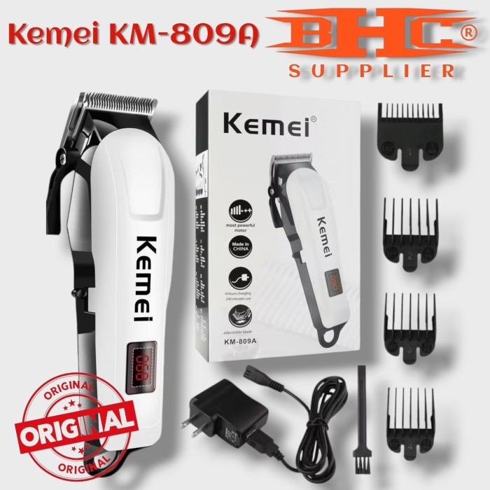 PROMO KEMEI 809A HAIR CLIPPER ORIGINAL MESIN CUKUR RAMBUT TANPA KABEL DLL