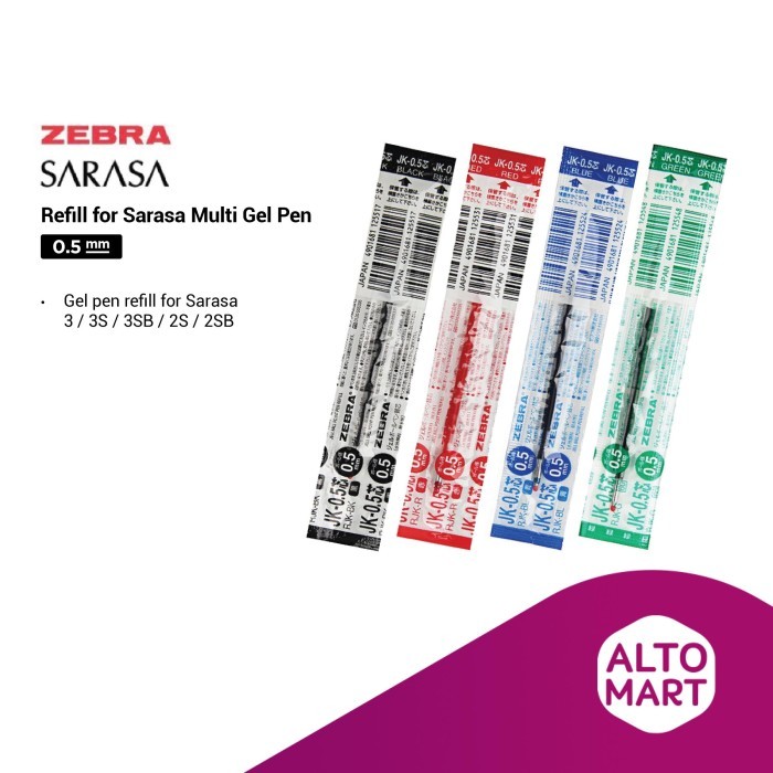 

STOK TERBATAS ZEBRA JK-05 REFILL FOR SARASA MULTI GEL PEN ISI ULANG PULPEN 0.5 MM KODE 1110