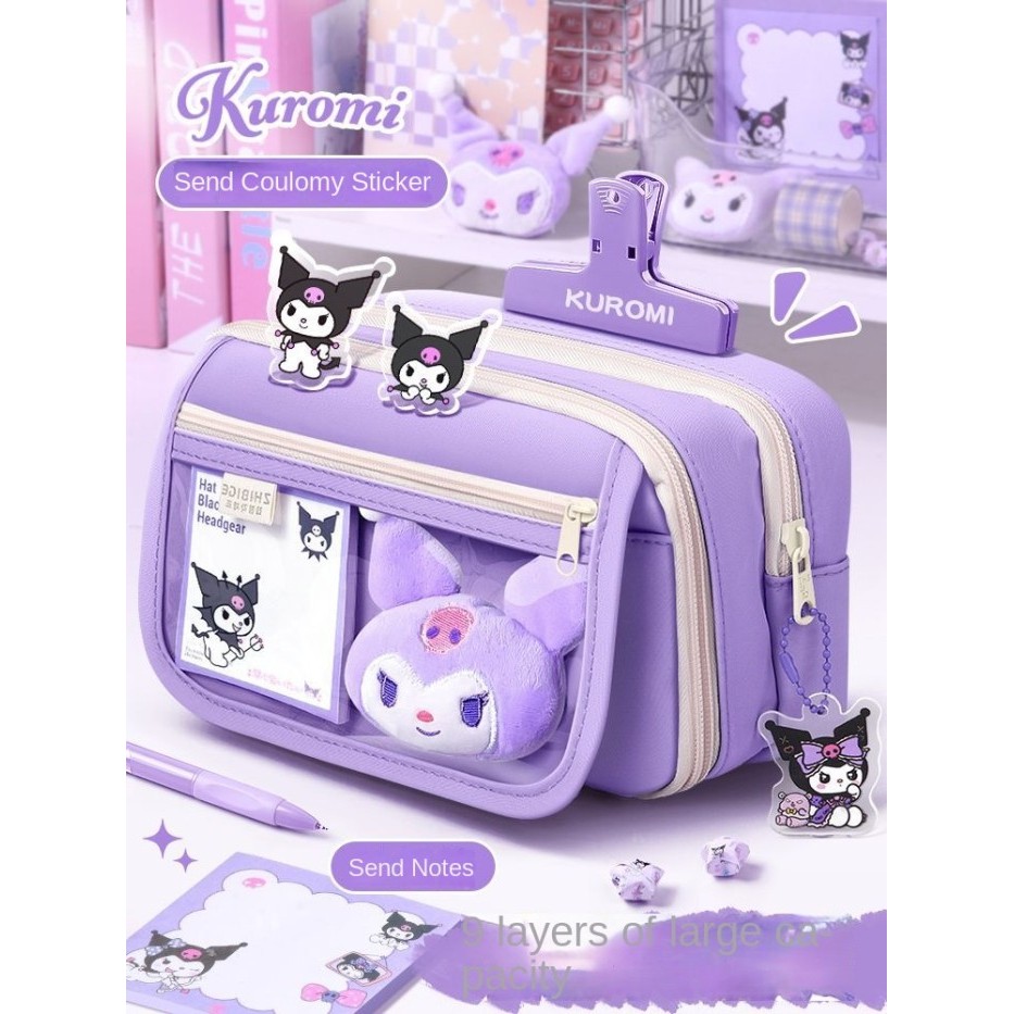 

kotak pensil set hadiah anak kuromi cinamonrol lucu