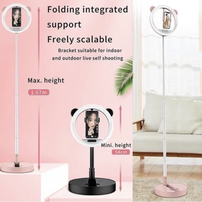 RING LIGHT G2 LIPAT SELFIE TIKTOK 10in LED LIVE FILL LIGHT FOLDING