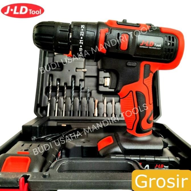 Bor Baterai 36V Set Tool Kit - Cordless Drill 36V Set 2 Battery - Jld