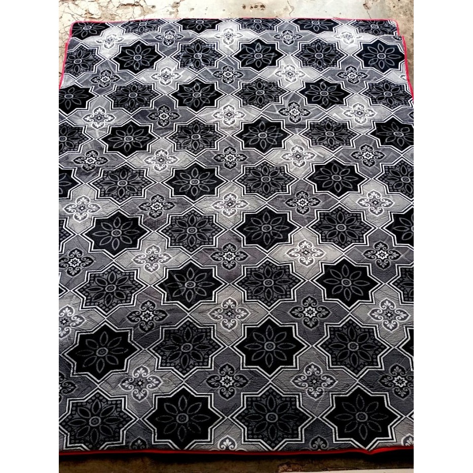 Karpet Malaysia 190X220 Minimalis Monokrom / Karpet Busa Ukuran Besar Best Quality