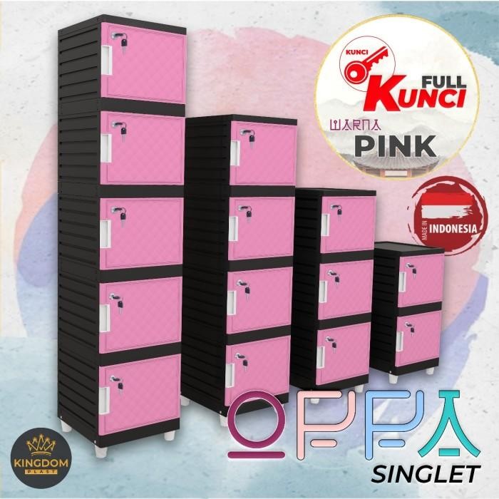 LEMARI RAK PAKAIAN KINGDOM OPPA SINGLET ZEBRA  2 SUSUN MURAH MERIAH