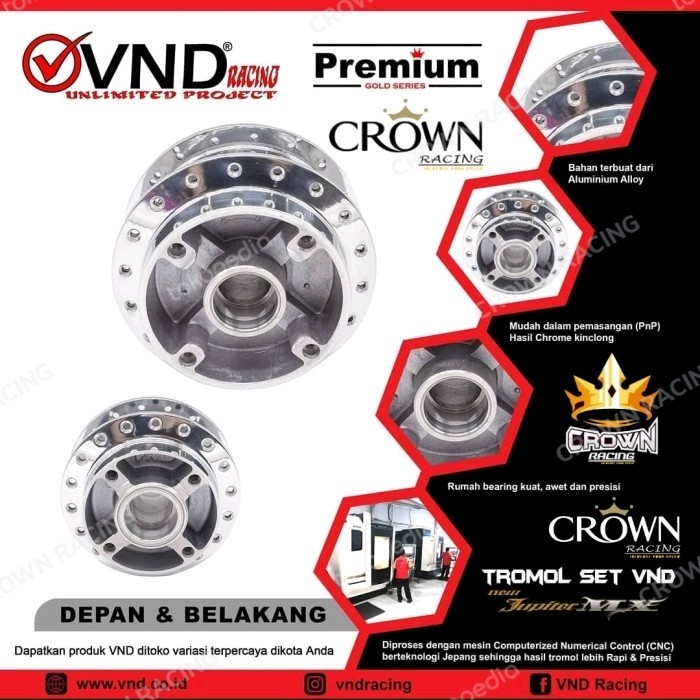 Tromol Set Depan Belakang Vnd Yamaha Jupiter Mx New 135