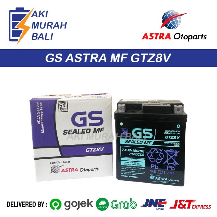 Aki Gs Astra Gtz8V Original Aki Kering Aki Motor Vespa Matic, Xmax,
