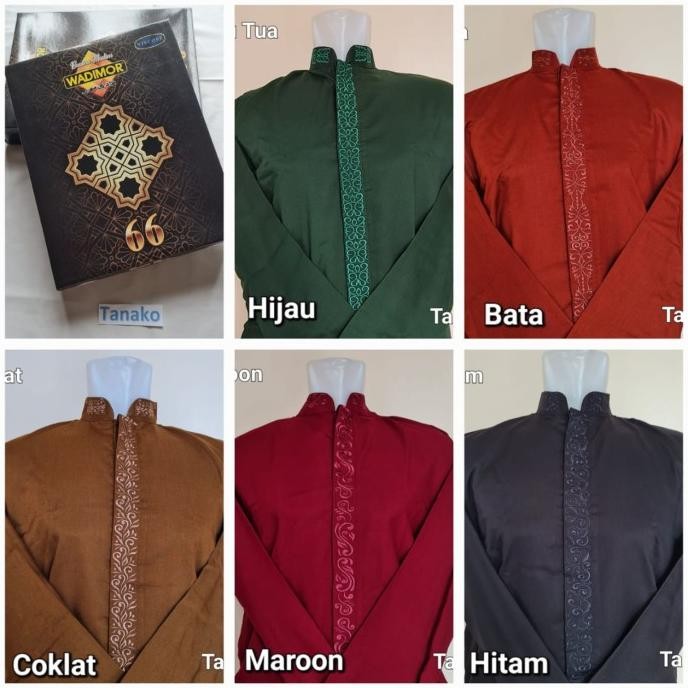 Baju koko Wadimor/Busana Muslim /baju koko dewasa lengan panjang Terlaris