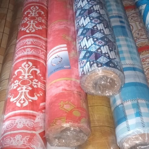Karpet Lantai Plastik Vinyl 1 Roll (15 Meter) Alas Meja/Lantai/Dinding Best Seller