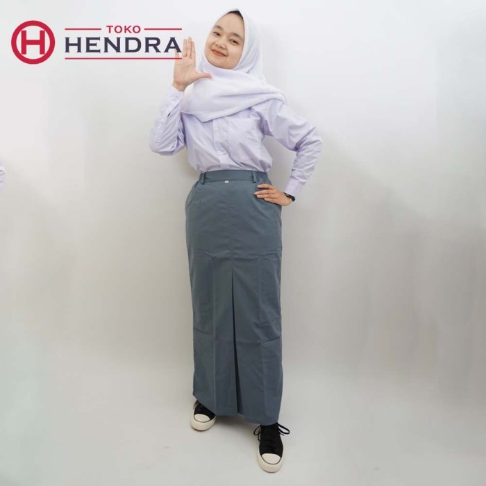 Rok Span Abu SMA Panjang