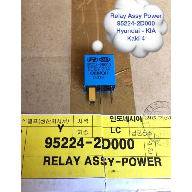 Murah Relay Biru Omron 12V 20A Kaki 4