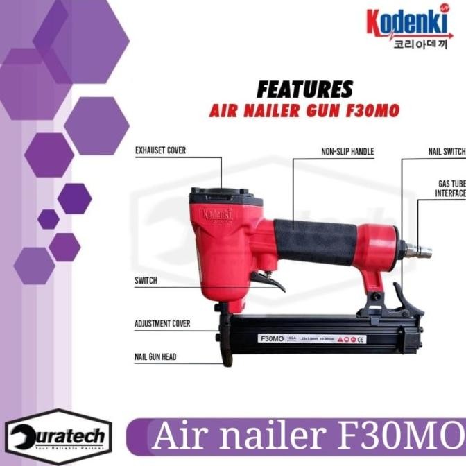 

Promo Air Stapler gun - Air Nailer Paku F30MO - Tembak Angin F30 Kodenki COD