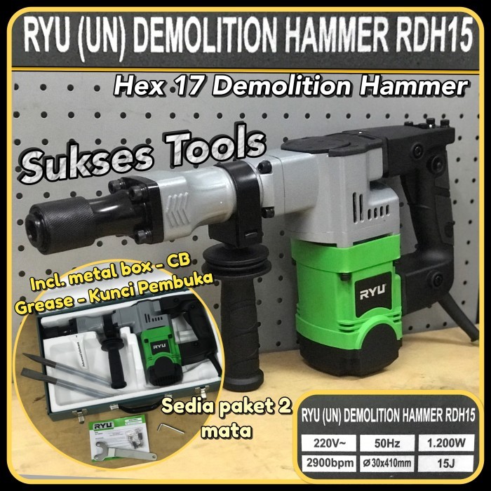 Demolition Hammer Mesin Bobok Tembok Ryu RDH 15 Bobok Jalan Ryu RDH 50