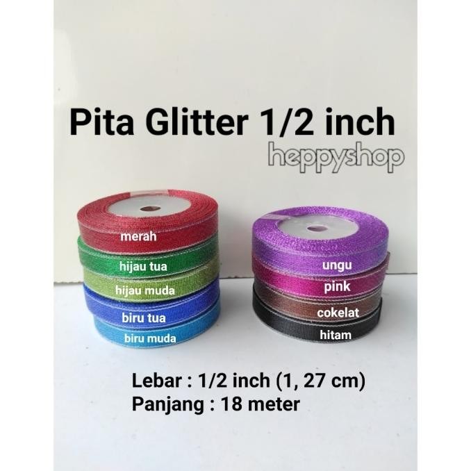 

Produk Terbaik] Pita Glitter 1/2 inch