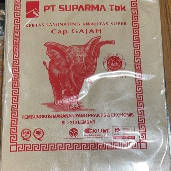 

Terjangkau Kertas Nasi Gajah Merah Isi250 Lembar 40X28