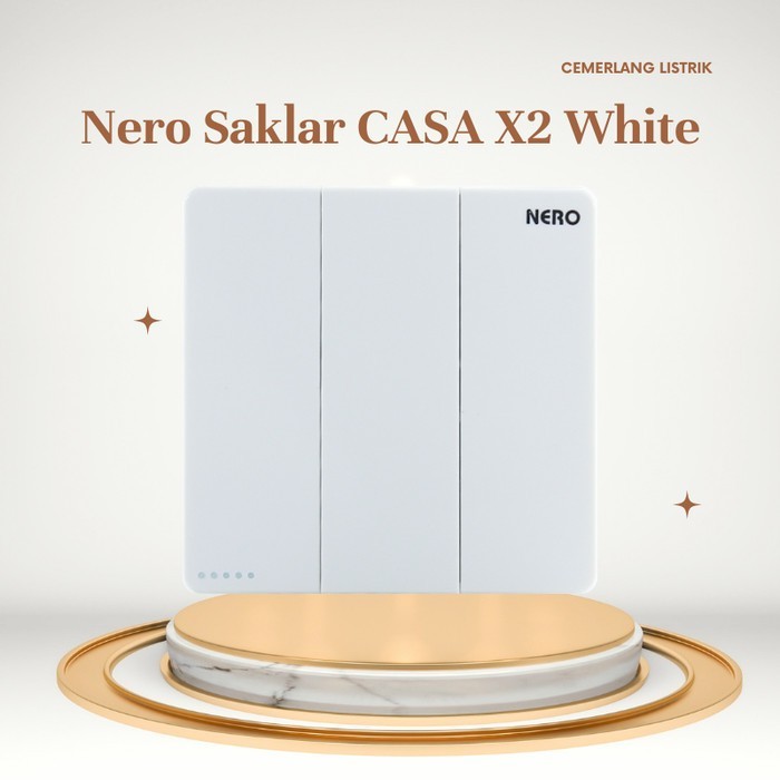 TERBARU NERO SAKLAR HOTEL NERO CASA WHITE- X21032-W SAKLAR TRIPLE HOTEL NERO CASA X2 WHITE