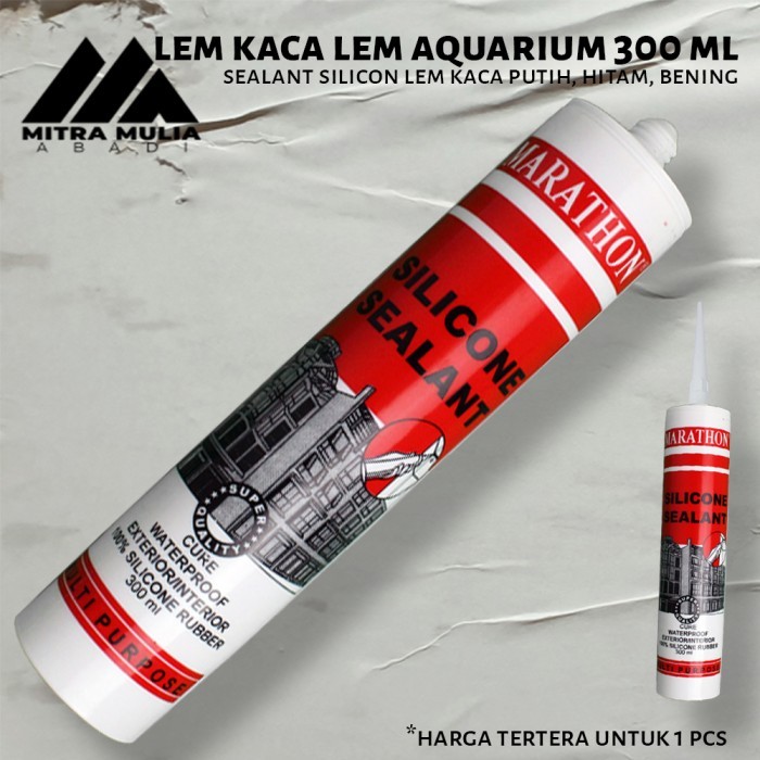 PROMO LEM KACA AQUARIUM HITAM / PUTIH / LEM SEALANT SILICONE