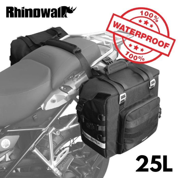 PROMO Tas Motor Rhinowalk MTR2050 Motorcycle Side Bag 25L Tailbag Waterproof