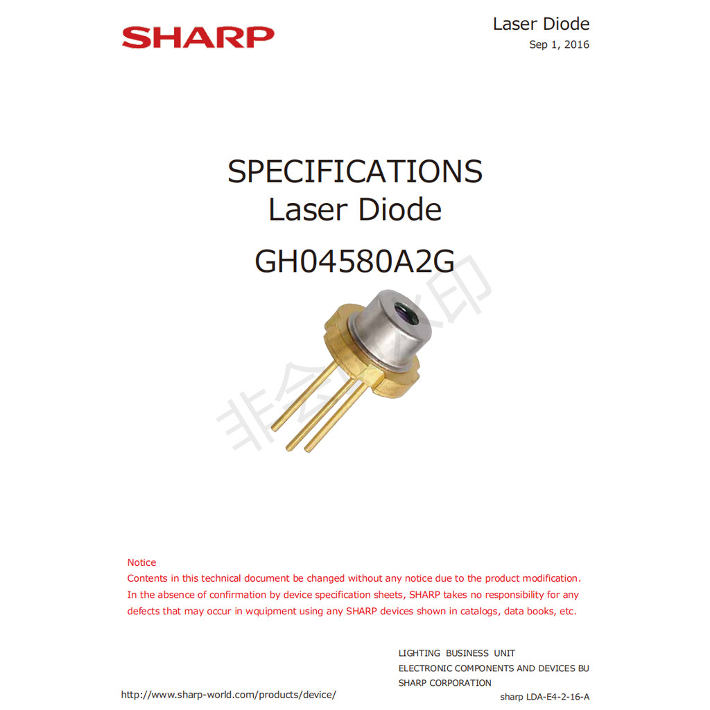 WYU 450nm 445nm Blue Laser Diode 5.6mm 80mw 1.6w LD Laser Diode