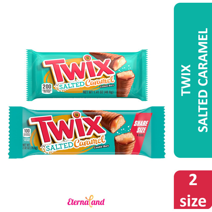 

Ready Twix Salted Caramel Cookies Bars - cokelat impor USA