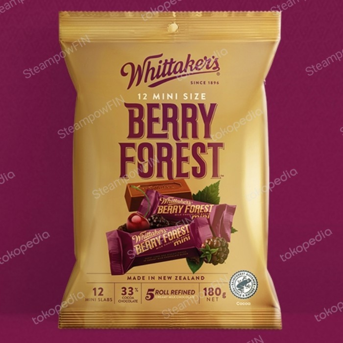 

Ready Whittaker's Berry and Biscuit Mini Chocolate Cokelat Coklat Whittakers