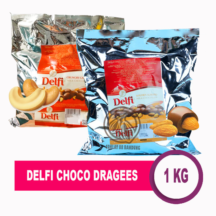 

Ready DELFI ALMOND MEDE CASHEW 1KG, COKLAT DELFI 1 KG CHOCO DRAGEES 1 KILO