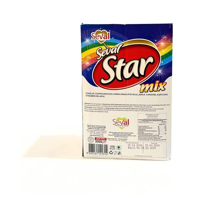 

Ready Coklat Seval Star 2 kg premium cokelat Turkey Original - Elvan seval Chocolate Assortment