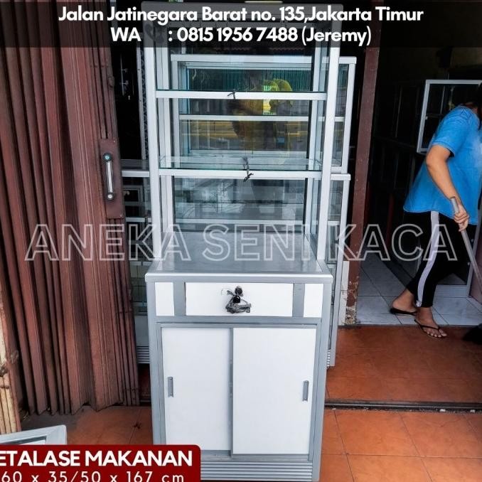 Premium Etalase Gerobak Makanan