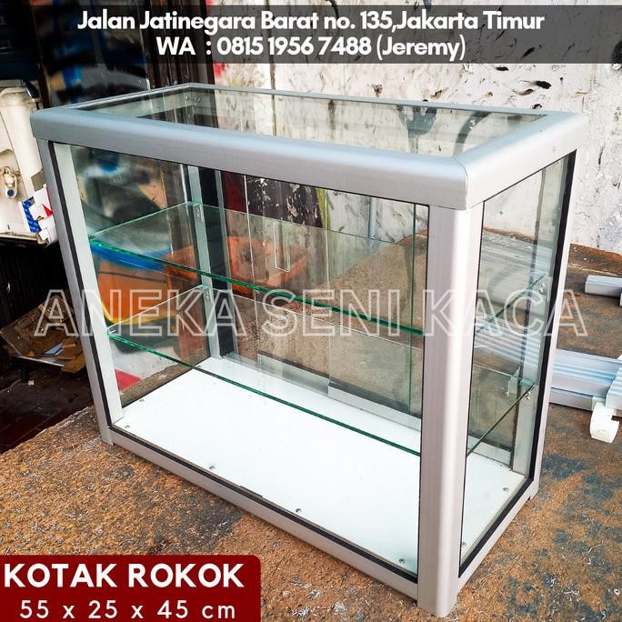 Etalase Kaca Alumunium Baru Mini Dagang Jualan Usaha Kecil Mini